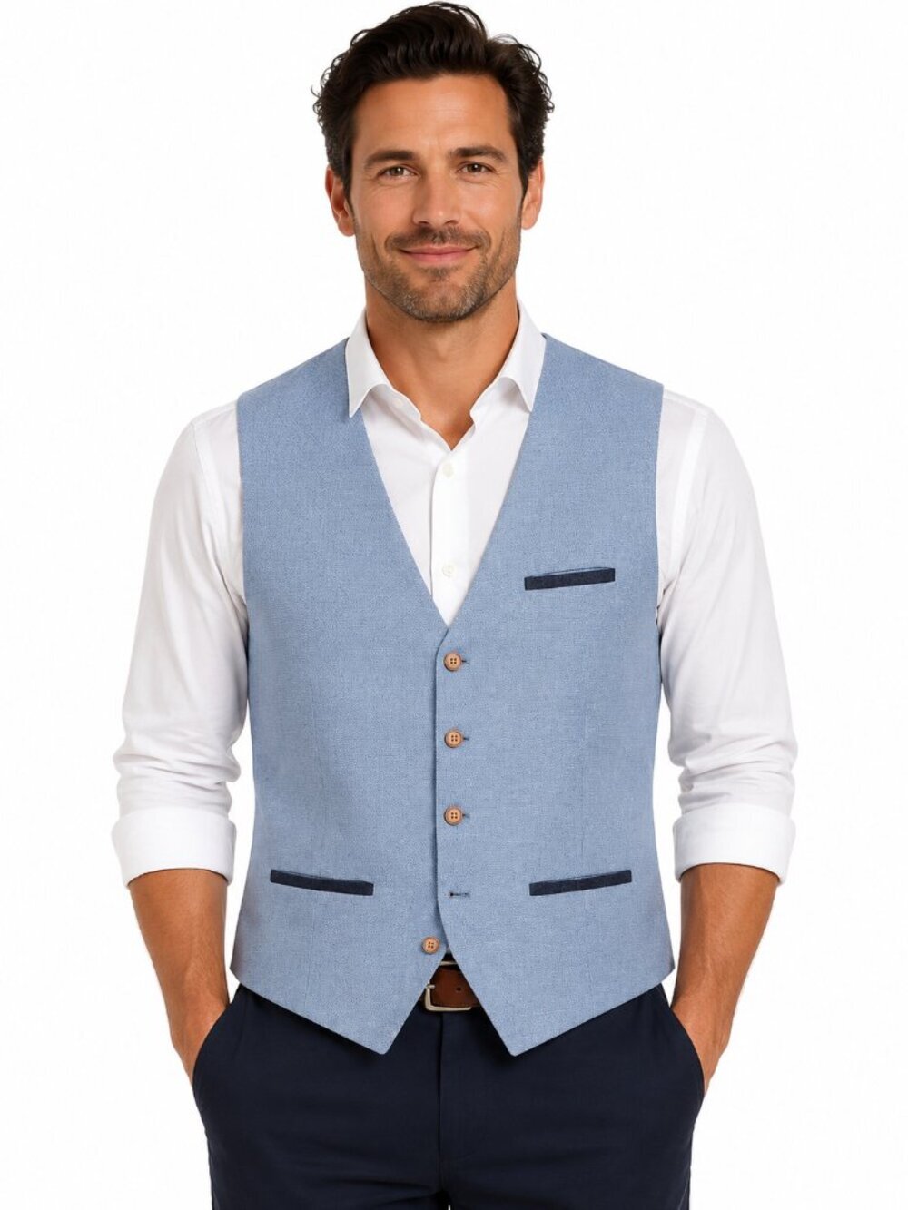 NWT "A FISH NAMES FRED" Blue Vest - 40